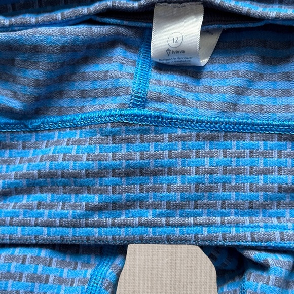 IVIVVA by  Lululemon Girls Blue Gray Digi Weave Rhythmic Full Length Leggings - Picture 9 of 9